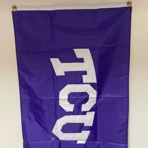 Small TCU flag for a flag pole
